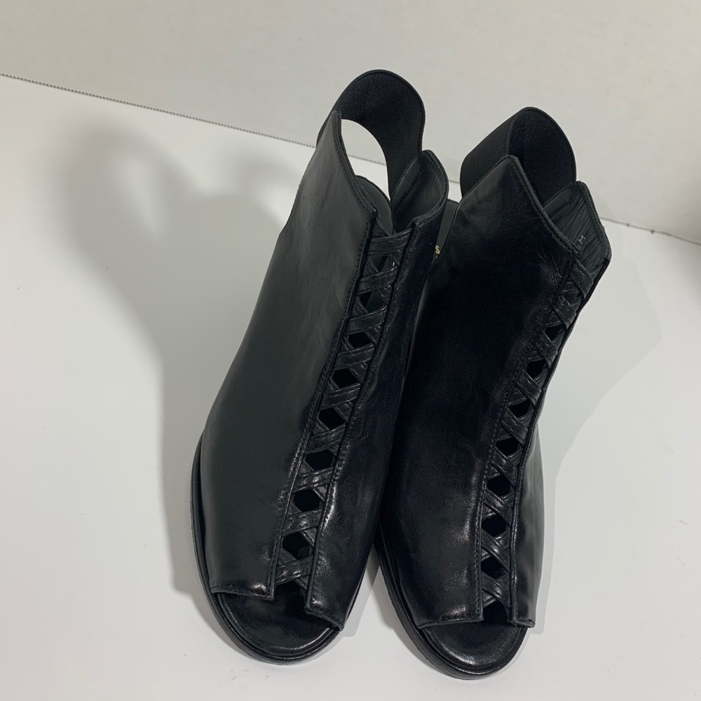 Stuart Weizman Peep Toe Wedge Booties - image 4